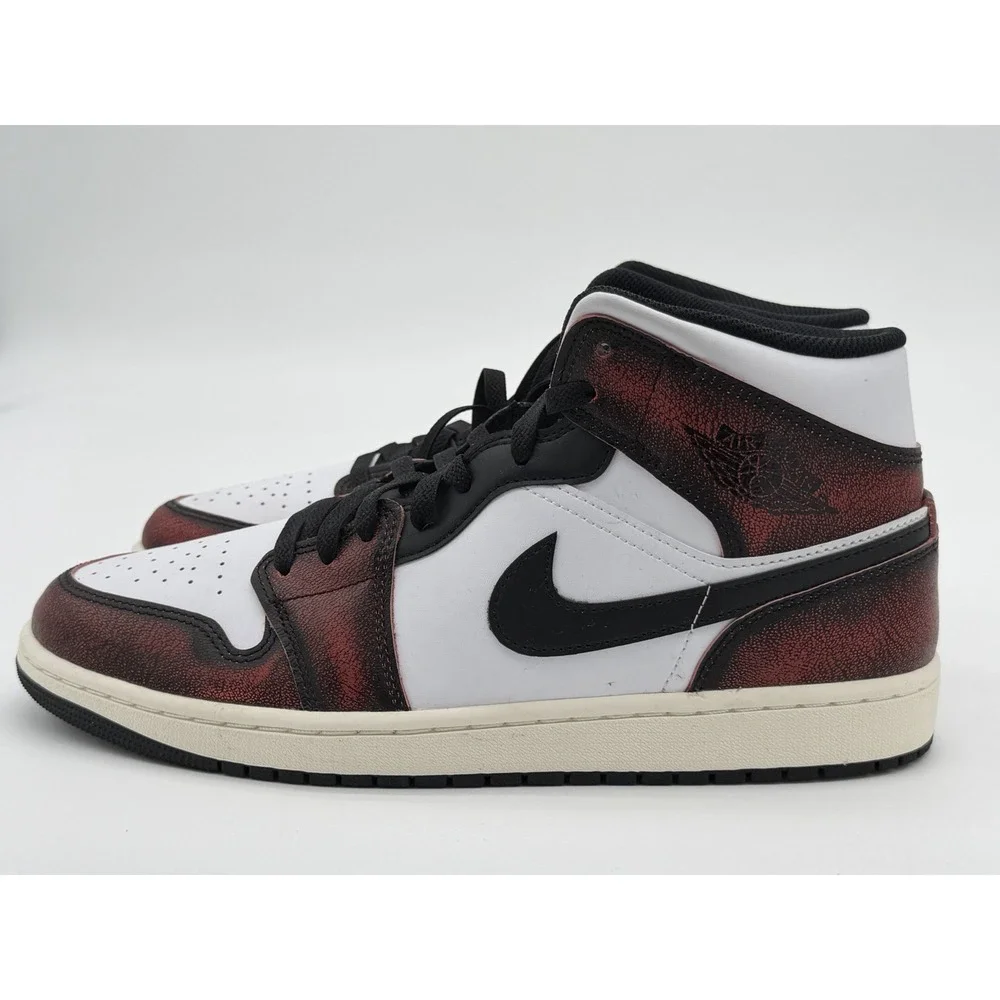 Men's Size 11.5 - Nike Air Jordan 1 Mid SE Wear-Away DV9565-006 No Box Lid